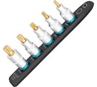 Hazet Llave de vaso 990-SR/5, Smart-Rail con parte inferior magnética, 5 vasos, accionamiento: cuadrado 12,5 mm (1/2 pulgada), salida: Perfil multidentado interior, para llaves de vaso