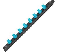 Hazet Smart-Rail 900SR-8, parte inferior magnética con 8 ranuras y cierre giratorio, accionamiento: cuadrado 12,5 mm (1/2 pulgada), raíl de plástico flexible para llaves de vaso