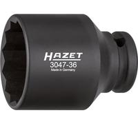 HAZET vaso 3047-36 para destornillador de impacto y de máquina – hexágono doble 36 mm