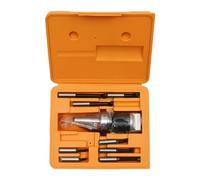 HazLope - Juego de cabezales de aleta de precisión con micro ajuste de 0,01 mm para escariado de 10 a 125 mm, barras de alerado con cono MT2 para fresadora CNC con taladro horizontal