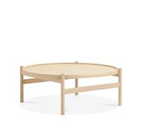 HB Mesa de Centro Madera de Arce Aceitado Blanco