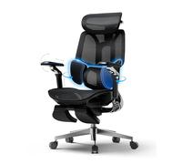 Hbada E3 Pro Edición 2026 Silla Ergonómica de Oficina -Soporte lumbar adaptativo de 3 zonas, reposacabezas 4D, reposabrazos de 720°, malla de alta densidad, con reposapiés, para hogar y oficina,Oscuro