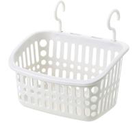 Hbbgdiy Cesta de Ducha Colgante ventilada, Carrito de Ducha de PP Blanco Resistente y Liso de 9x7x5 con Orificios de Drenaje para Almacenamiento y organización del baño