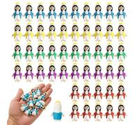 Hbbgdiy Mini Virgen María Figuras 50pcs Figuras de Jesús Estatuas católicas en Miniatura Religiosa para la Fiesta de Navidad Favores de oración en el hogar Set Colorido