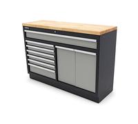 HBM 9 cajones 136 cm. Armario de herramientas profesional, banco de trabajo para amueblar el taller