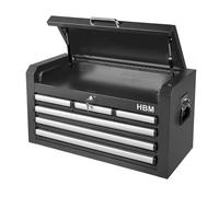 HBM Armario superior 66 cm, 6 cajones, negro