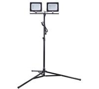 HBM doble foco LED de obra con trípode 5000 K 10.500 lm | 100 W