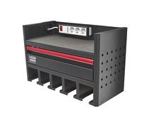HBM Organizador de herramientas a batería, estantería de pared, con conexión a la red eléctrica