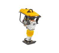 HBM Placa vibratoria Professional de 6,5 CV, interruptor antivibratorio que incluye juego de ruedas y cubierta del motor