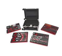 HBM Professional Caja de herramientas de 238 piezas, carro de herramientas con incrustaciones de carbono