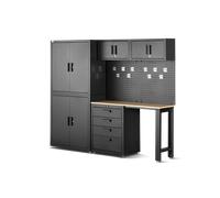 HBM Sistema de taller premium, 8 piezas, negro mate