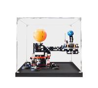 HCAEIOFJ Vitrina acrílica transparente para Lego Technic 42179 aplicable para planeta Tierra y Luna en órbita, caja de exhibición diseñada para regalo (solo vitrina) (fondo negro 3)