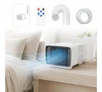 HCAUYNN Aire Acondicionado Móvil Pequeño para Habitación, hasta 4㎡, Modos Frío Aire Seco Ventilador, Temperatura 16-32°C, Tubo de Extracción y Drenaje Incluidos