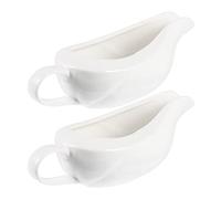 HDBCYUAZ 2 unids barcos de salsa cerámica en contenedor blanco porcelana vajilla