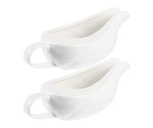 HDBCYUAZ 2 unids barcos de salsa cerámica en contenedor blanco porcelana vajilla