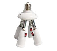 HDOYTXXM Divisor E27 2/3 / 4/5 Cabezales Base de Bombillas LED Adaptador de Soporte de luz Ajustable Convertidor de zócalo Accesorio de iluminación Convertidor de zócalo Adaptador de Bombilla