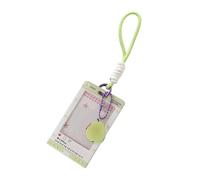 HDOYTXXM Portatarjetas de plástico transparente con cordón para colgar tarjetas de identificación de estudiantes, 7,6 cm, diseño portátil, bolsa transparente para llavero de campus