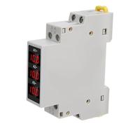 Headerbs Amperímetro Trifásico para Riel DIN, Monitor de Corriente AC de | Pantalla digital LCD, montaje de 35 mm, soporte Ac80-500 V, retardante de llama para PC, equipo de panel eléctrico