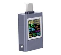 Headerbs Probador USB C 50V 600W Multímetro Digital con Pantalla a Color | Medidor de Potencia, Carcasa de Aleación de Aluminio, Prueba PD3.1, Prueba de Batería, Compatibilidad con Portátil Tableta