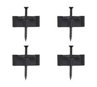 Headerbs Sujetador Compuesto para Terraza, 100 Piezas Abs, Espaciado de | Clip para Deck Compuesto, Plástico ABS, Tornillos de Acero Inoxidable, Interior Exterior, Tablas Ranuradas, Cobertura de 50