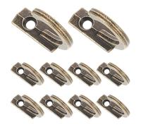 HEALANAN 10 Piezas Gancho Mini Sola Punta Estilo Vintage para Pared | Aleación de Zinc Color Café, Soporta Prendas Pesadas, Ordena Armarios y Dormitorio, para Batas y Correas