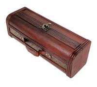 HEALEEP Caja de Madera para Vino Rojo Vintage Estuche de Almacenamiento Artesanal con Cuerda para Transporte para Regalo y Protección Segura de Botellas