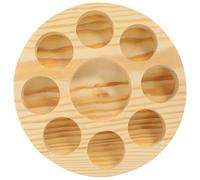 HEALEEP Soporte para Aceites Esenciales Redondo 9 Compartimentos, Base Organizadora para Botellas de Vidrio 13.6 Cm, Bandeja para Almacenamiento en Hogar y Salón