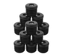 Healeved 20 Piezas Tapones de Plástico para Muebles con Tuerca M8, Negro | Protección del Suelo, Fijación Firme y Recambio Fácil, para Patas de Silla en Suelos de Madera y Baldosa