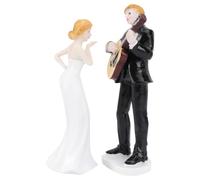 Healeved Adorno y Elegante de Resina Tarta Boda Figura para Romántica , Decoración Diseño Adecuado para Pastel de Novios para Obsequio y Exhibición