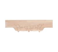 Healeved Aplique de Madera sin Pintar para Bricolaje | Aplique Decorativo | Moldura Floral de Madera | de Estilo francés para Puerta, Pared, Armario, vestidor, hogar 30x9cm/11.8x3.5''
