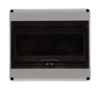 Healeved Caja de Distribución Eléctrica, Caja de Conexiones Eléctricas, Plástico, 8 Circuitos, Tapa Abatible Transparente, para Exteriores y Uso Residencial, para Casas Rodantes y Energía
