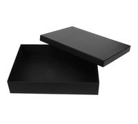 Healeved Caja de Obsequio Rectangular Negra 32.5x23.5 Cm para Embalaje de Camisetas Caja de Envoltura Compacta para Manualidades y Almacenamiento para Cumpleaños y Festivales