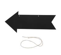 Healeved Letrero Acrílico Colgante en Forma de Flecha Negro, Pizarra Doble Cara para Señalización Fácil en Oficinas y Fiestas