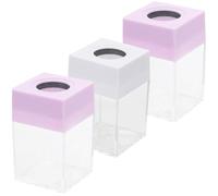 Healeved Porta Clips Magnético para Escritorio Color Aleatorio Conjunto de 3 Piezas , Material Pp y Portátil , Diseño Cuadrado Adecuado para Escuelas y Escritorios