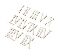 Healeved Rebanadas de Madera para Pintar Números Romanos 12 Piezas en Forma Creativa Madera Natural y Proyectos DIY de Manualidades
