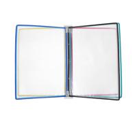 Healeved Sistema de referencia de montaje en pared, paneles de referencia multicolores, soporte para documentos, organizador de archivos A4, estante clasificador de correo de 10 hojas para oficinas y