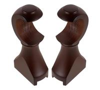 Healifty 2 Piezas Soporte de Cortina Ajustable de Madera para Techo, Café | Juego de Soportes de Varilla, Colgador de Barra, Base de Fijación de Pared, Estudio y Dormitorio