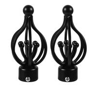 Healifty Hierro Negro Tapón Decorativo 28mm para Barra de Cortina | 2 Piezas, Acabado Elegante y Resistente, Fácil Instalación, Adorno para Ventana y Visillo