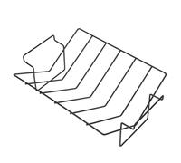 Healifty Parrilla Portátil V de Hierro Negro para Asar y Grill Exterior | Apoyo Elevado, Cocción Uniforme, para Campamento y Picnic, Formato Compacto, Uso en Mesa