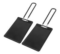 Healifty Placa de Parrilla de Acero Inoxidable Negro, Compacta y Portátil | Diseño de Fondo Plano, Mango Desmontable, Buena Conductividad Térmica, Fácil de Guardar, para Uso Exterior