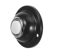 Healifty Timbre de Pared Eléctrico Botón Pulsador de Timbre Redondo Pequeño, Puerta de Casa y Oficina, Aleación de Zinc, Luz Amarilla Visible, Apto para Inquilinos