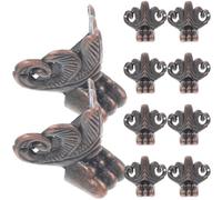 HEALLILY 10 Piezas Patas de Caja de Madera Vintage, Protector de Esquinas para Joyero de Aleación de Zinc, Diseño Retro Elegante, para Caja de Madera y Joyero