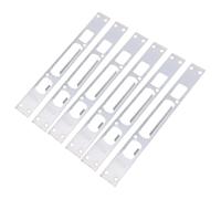 HEALLILY 6 Piezas Placa de Refuerzo de Seguridad para Marco de Puerta de Hierro, Dispositivo Antirrobo Guía Metálica para Reparación y Protección Eficaz