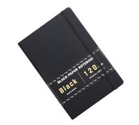 HEALLILY Cuaderno de Papel Negro en Blanco para Dibujo y Lettering, Cuaderno Artístico Hojas Lisas Adecuado para Bocetos y Diario Creativo
