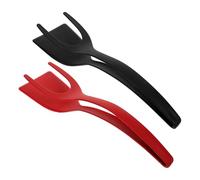 HEALLILY Espátula Doble de Nylon para Huevos 2 Piezas, Herramienta de Cocina para Voltear Alimentos, Diseño Moldeado Sola Pieza, Adecuado para Tortillas y Panqueques