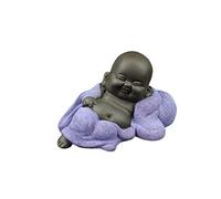 HEALLILY - Estatua decorativa de Buda, figura de bebé sonriente, color naranja