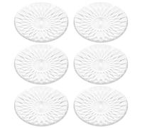 HEALLILY Juego de 6 Platos Pequeños de Vidrio Patrón de Diamante, Elegantes y Antideslizantes para Postres y Aperitivos en Reuniones y Hogares Reutilizable