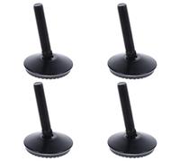 HEALLILY Niveladores de Muebles de Acero Inoxidable Negro, 4 Piezas, Patas Ajustables Fáciles de Instalar para Suelos Irregulares y Bancos de Trabajo