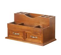 HEALLILY Organizador de Escritorio Diseño de Cajón Vintage de Madera y Gran Capacidad, Soporte para Joyas y Maquillaje, Duradero y Funcional para Orden Escritorio