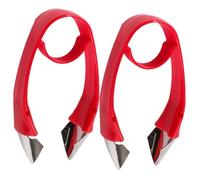 HEALLILY Separador de Ramas de Frutas 2 Piezas Rojo de Pp para Cocina, Removedor Fácil de Usar para Fresas y Piña